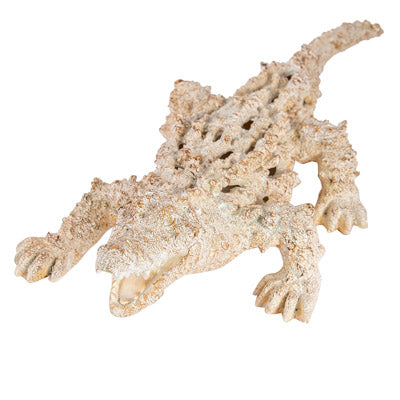 Coral Look Alligator Figurine