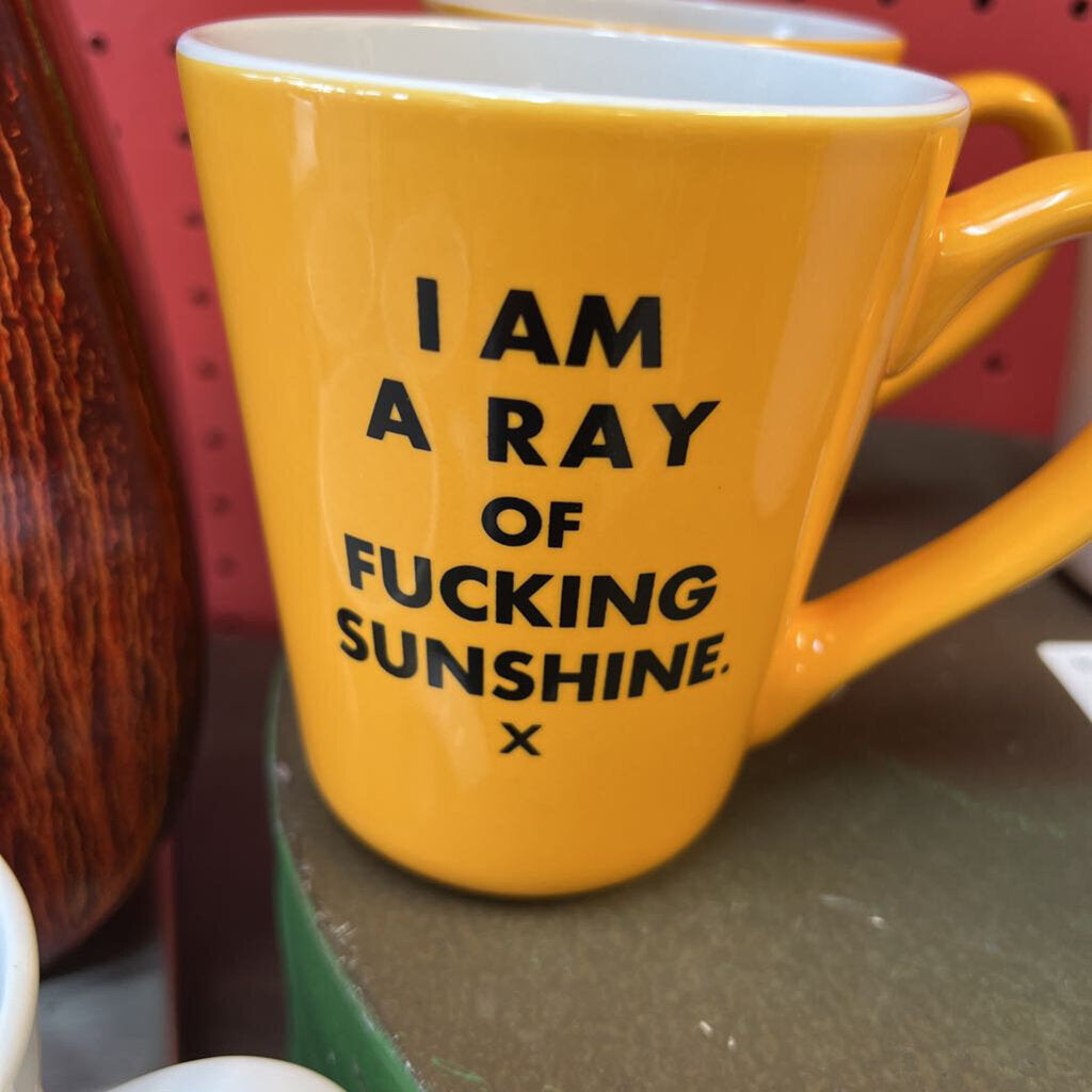 I AM A RAY OF FUCKING SUNSHINE. CERAMIC COFFEE MUG