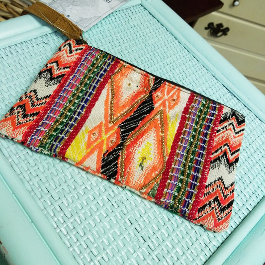 Orange Blast Ethnic Clutch