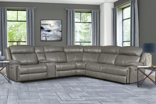Parker House Eclipse - Florence Heron 6 Modular Piece Power Reclining Sectional with Power Adjustable Headrest