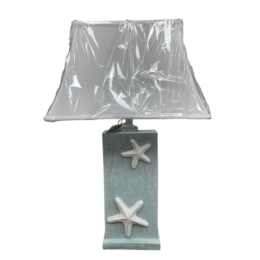 Pair of Starfish Wood Table Lamps