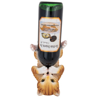 Drinking Tabby Cat Bottle Holder