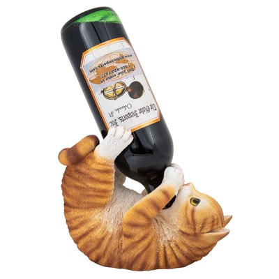 Drinking Tabby Cat Bottle Holder