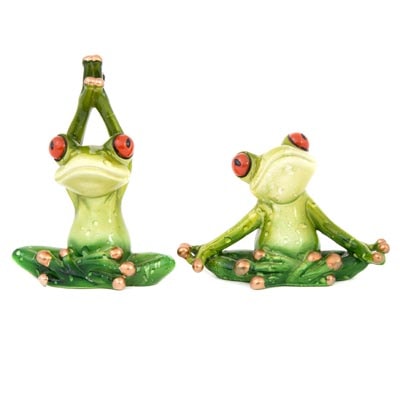 Assorted Yoga Frog Figurine