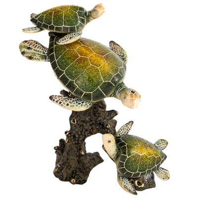 Triple Sea Turtles Figurine