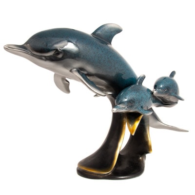 Triple Dolphins Statue